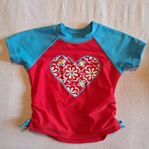 Hanna Andersson girls heart swim rashguard size 18-24 months